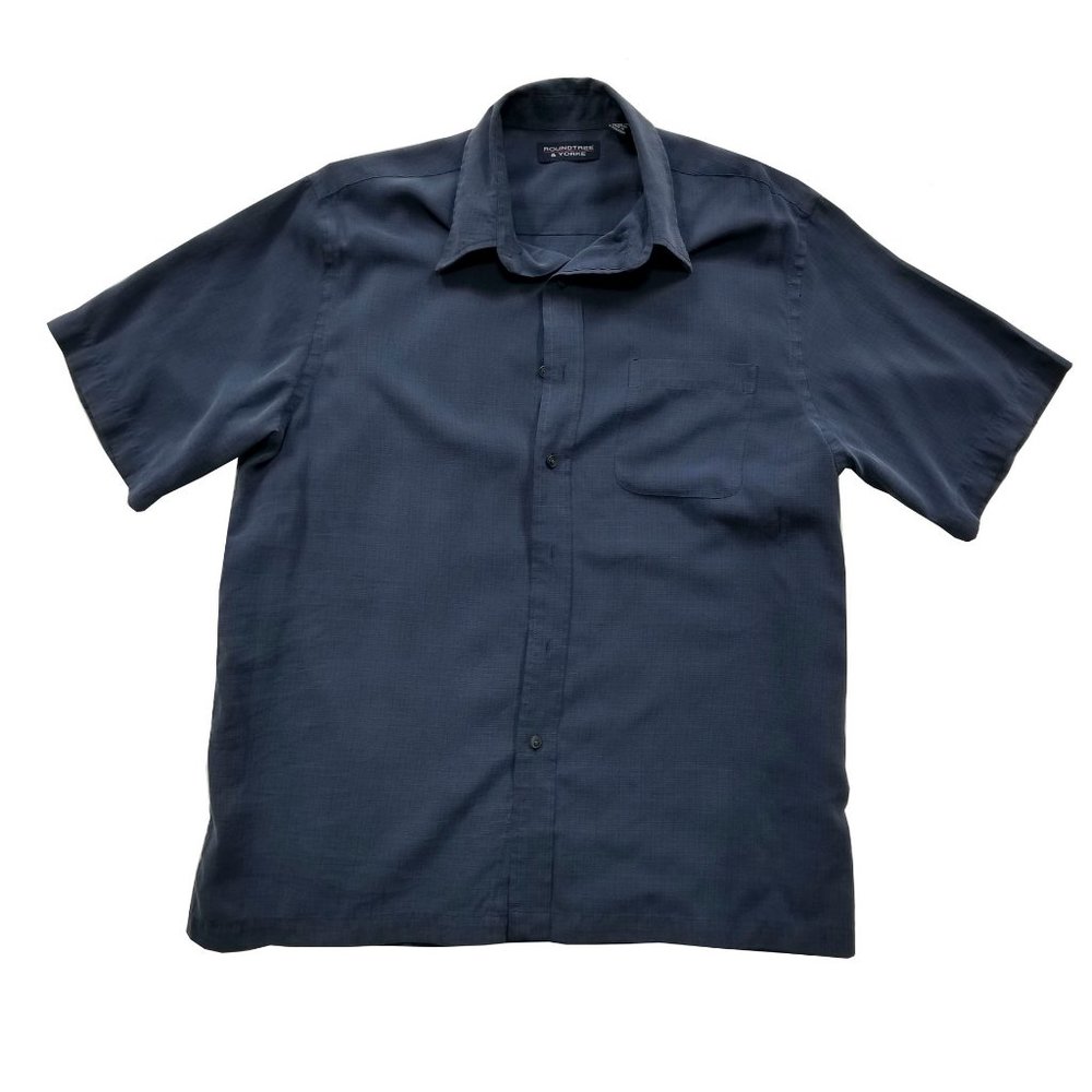 Round Tree & Yorke Gray Shirt Non Wrinkle Size L
